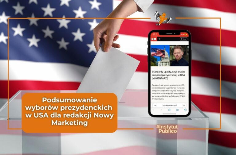 Podsumowanie wyborów prezydenckich w USA - komentarz prof. AWSB, dr. Krystiana Dudka dla Nowy Marketing